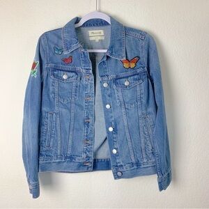Madewell The Jean jacket Medford wash with patches S